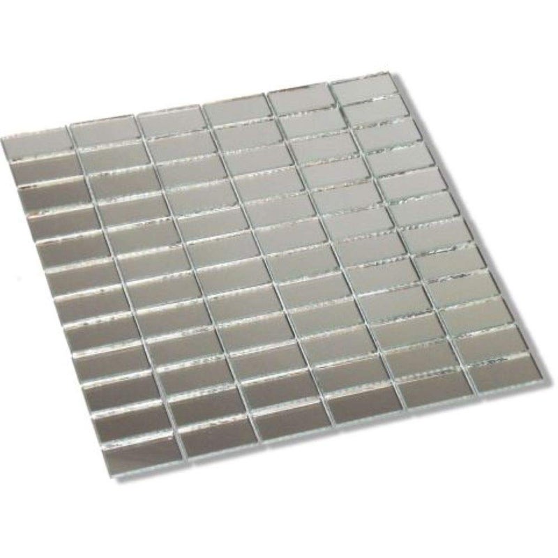NUORUI Glass Mosaic Rectangles Brick-Shaped Mirror Mosaic Tiles (Pack of 60) (15 x 35 mm) - Image 3